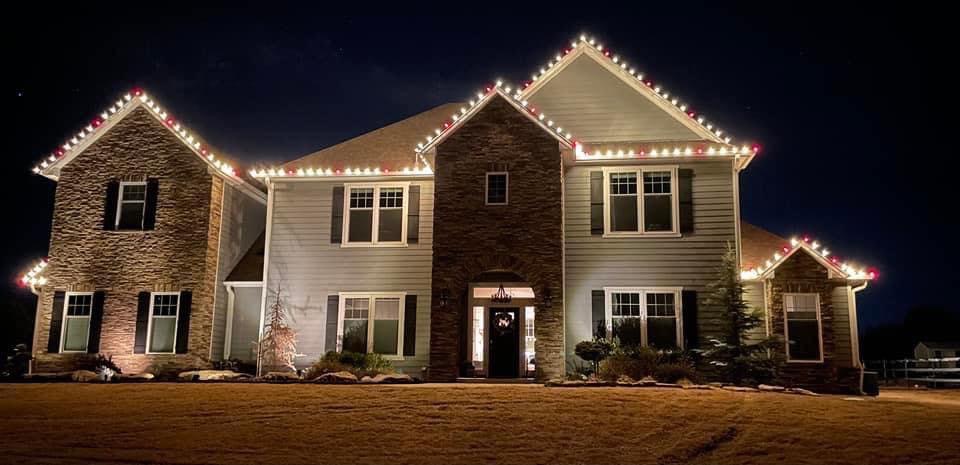 Christmas lights installation 